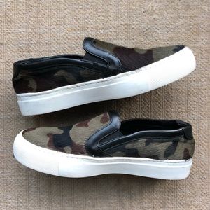 ZARA camo slip on sneakers